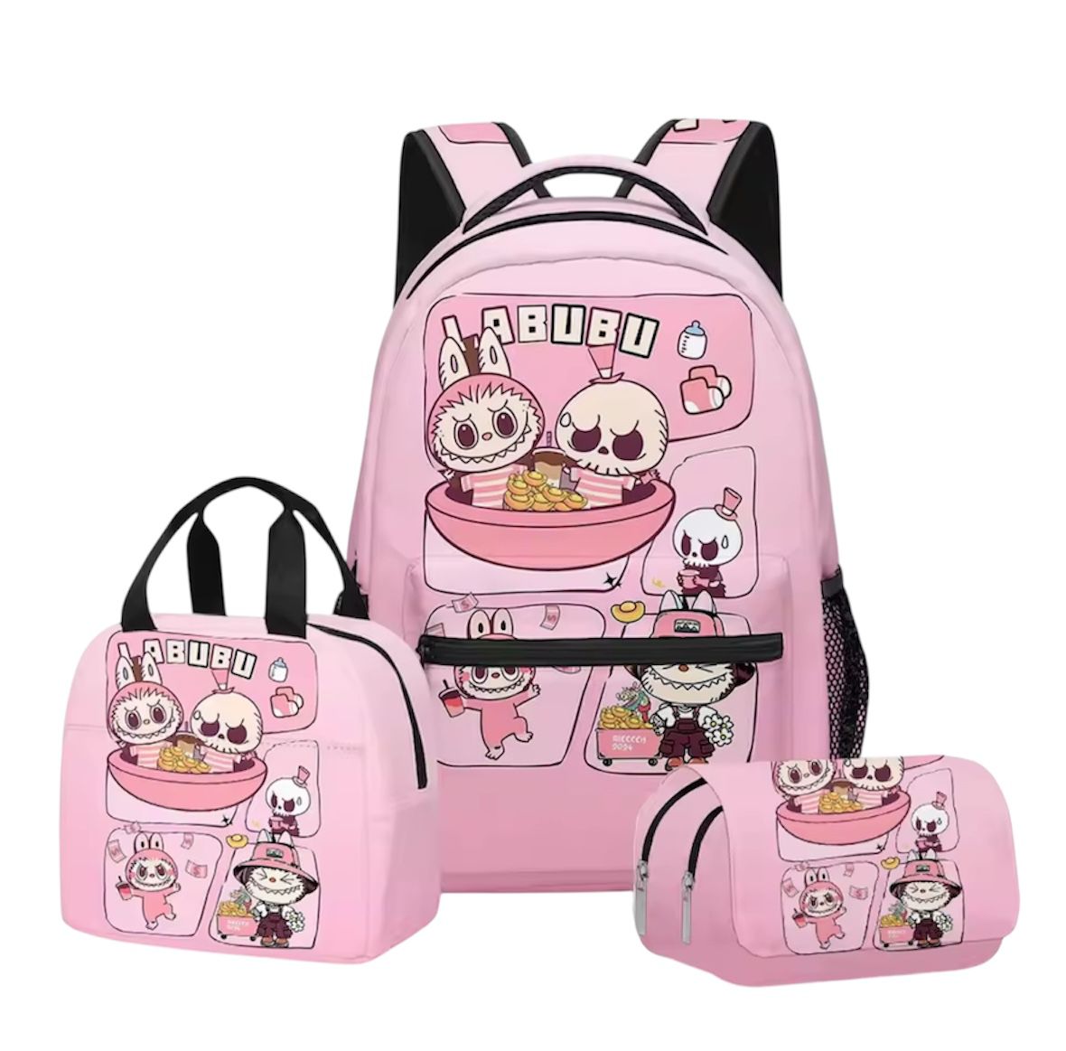 Labubu 3-in-1 Backpack Set โ Pink Movie Night Edition